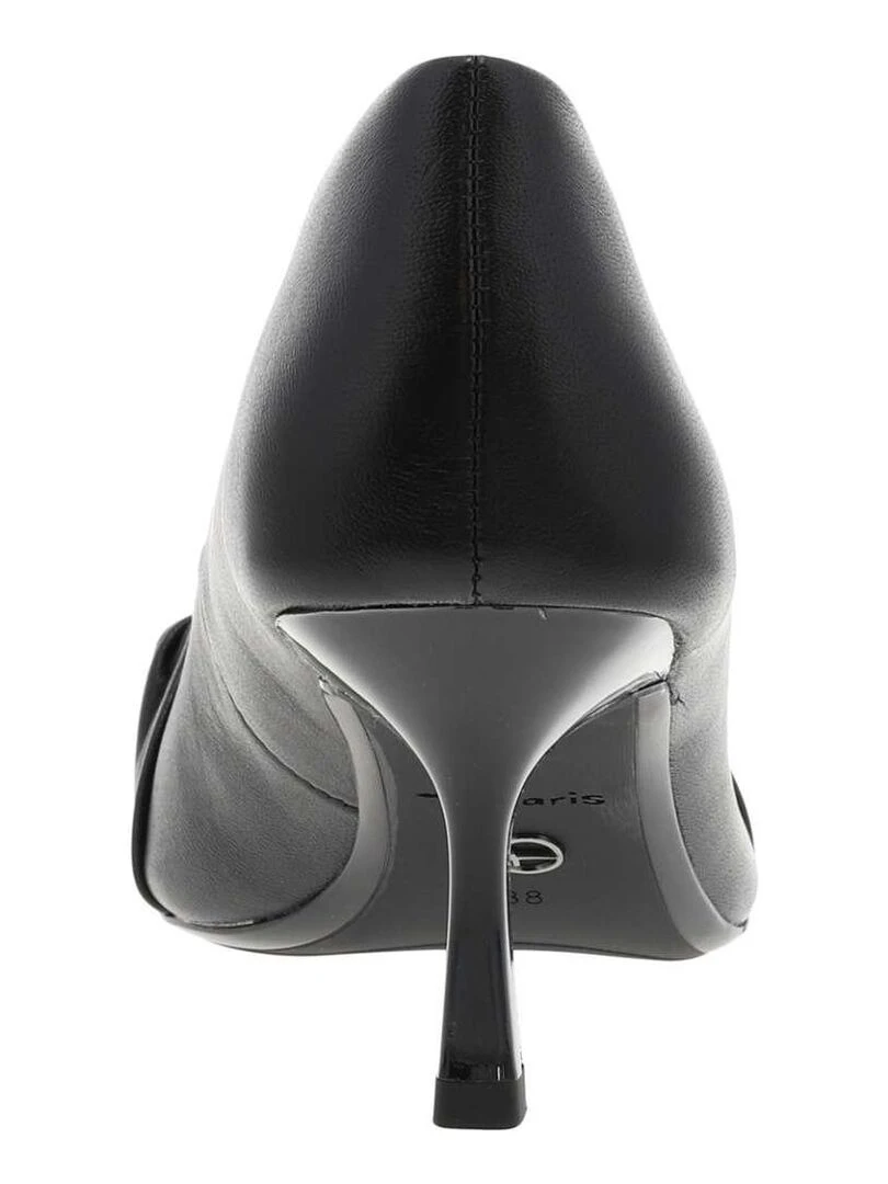 TAMARIS   Escarpins cuir talon aiguille   Noir