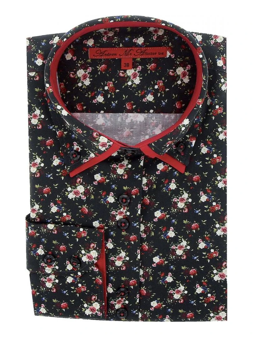 Chemise imprimée SIDNEY Noir