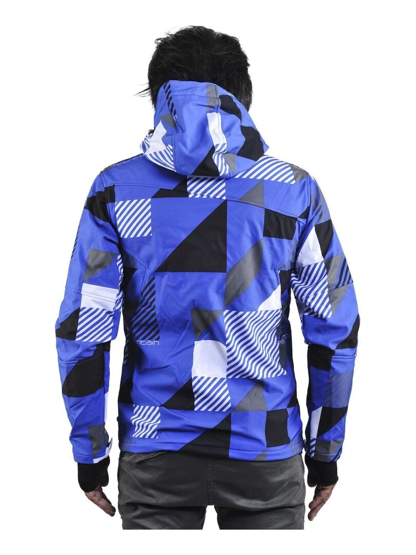 Blouson softshell homme COVER   PEAK MOUNTAIN   Bleu Gris