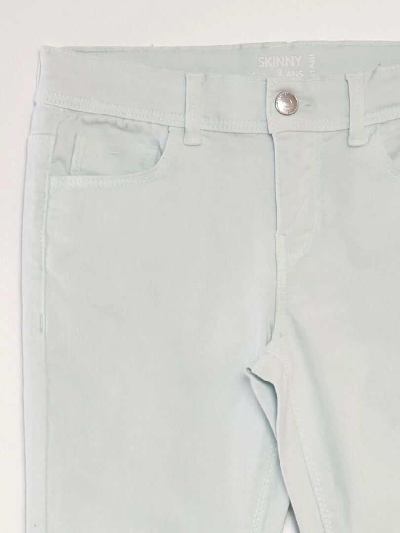 Pantacourt skinny à taille haute   Bleu pastel