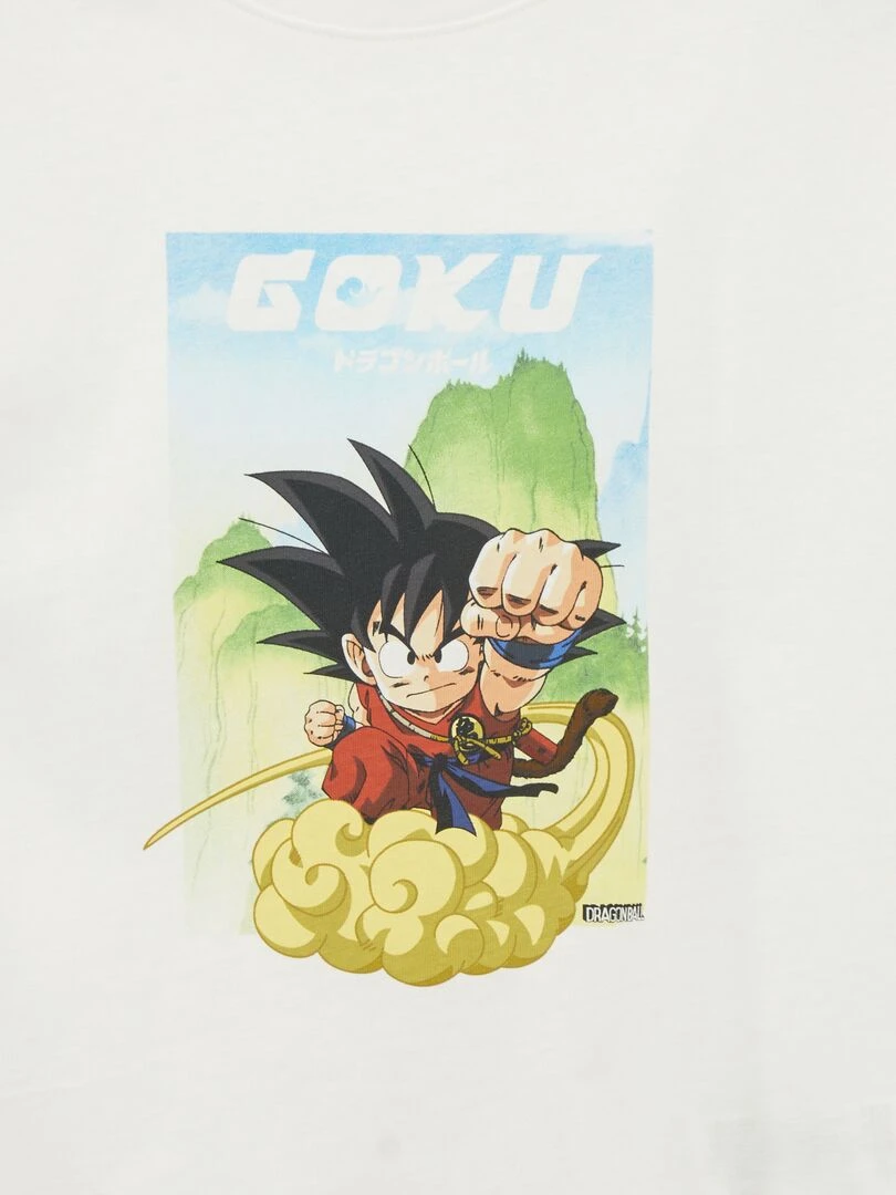 T shirt 'Dragon Ball Z' manches courtes blanc