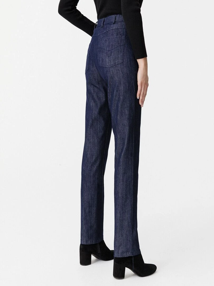 Pantalon stretch en toile   Damart   Bleu foncé