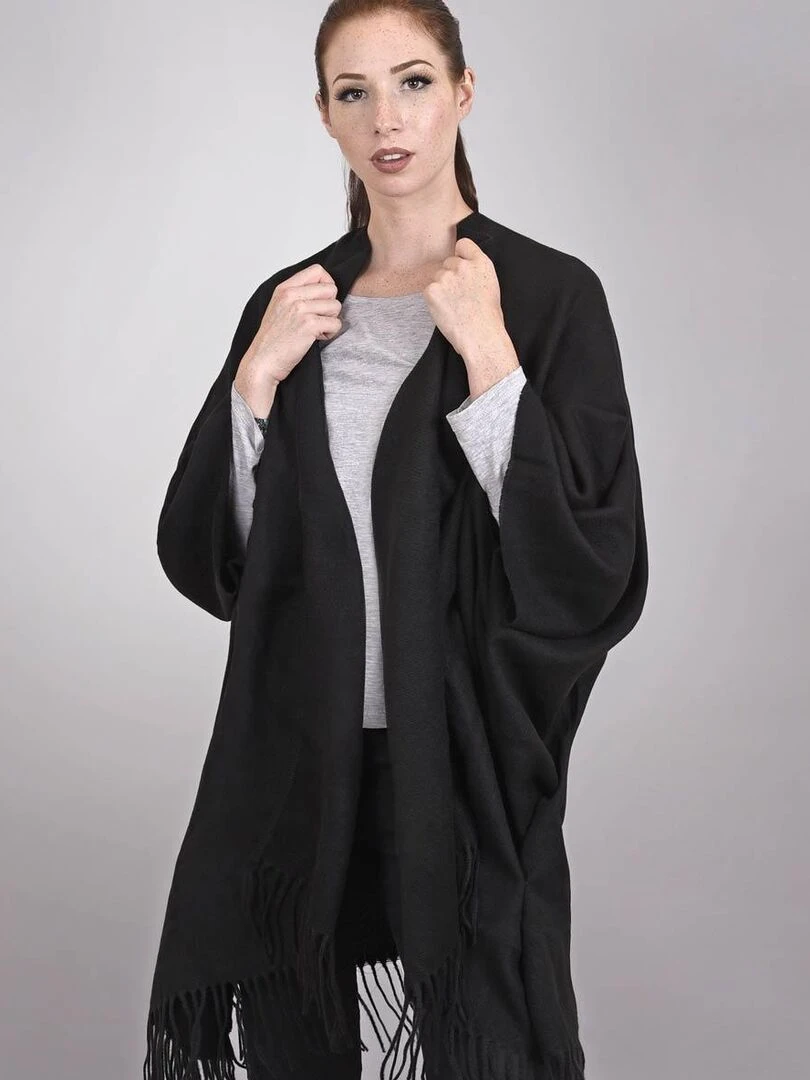 Poncho poches Casa Fabriqué en France Noir