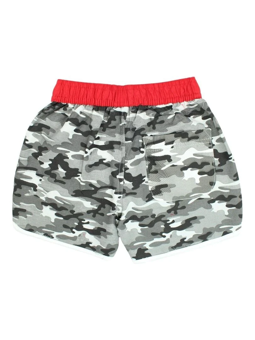 Nasa Short De Bain garçon imprimé logo Gris