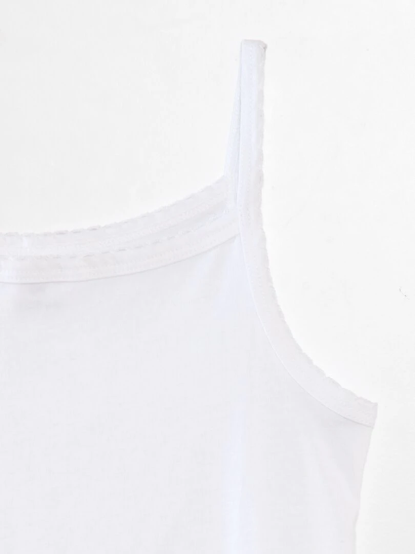 Lot de 3 débardeurs coton   Blanc