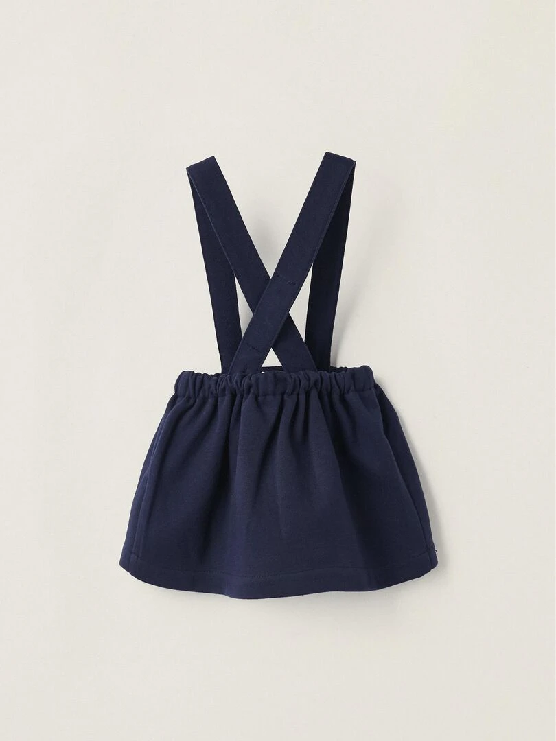 Skirt with Removable Straps for Newborn Girls 'B&S' NOËL Bleu foncé