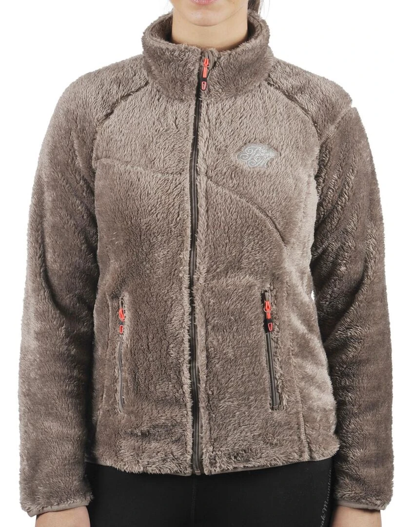 Blouson polaire femme ARIANE Gris taupe