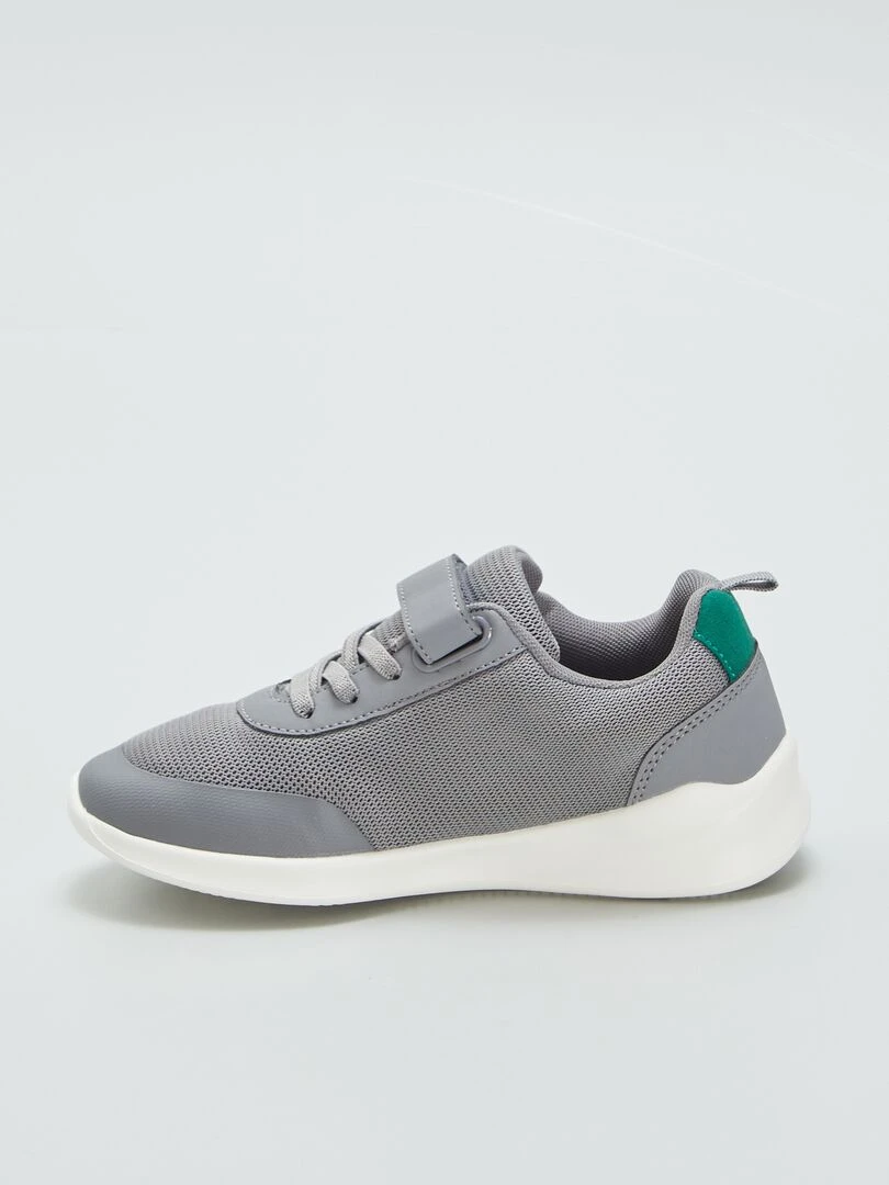 Baskets basses running   Gris/vert