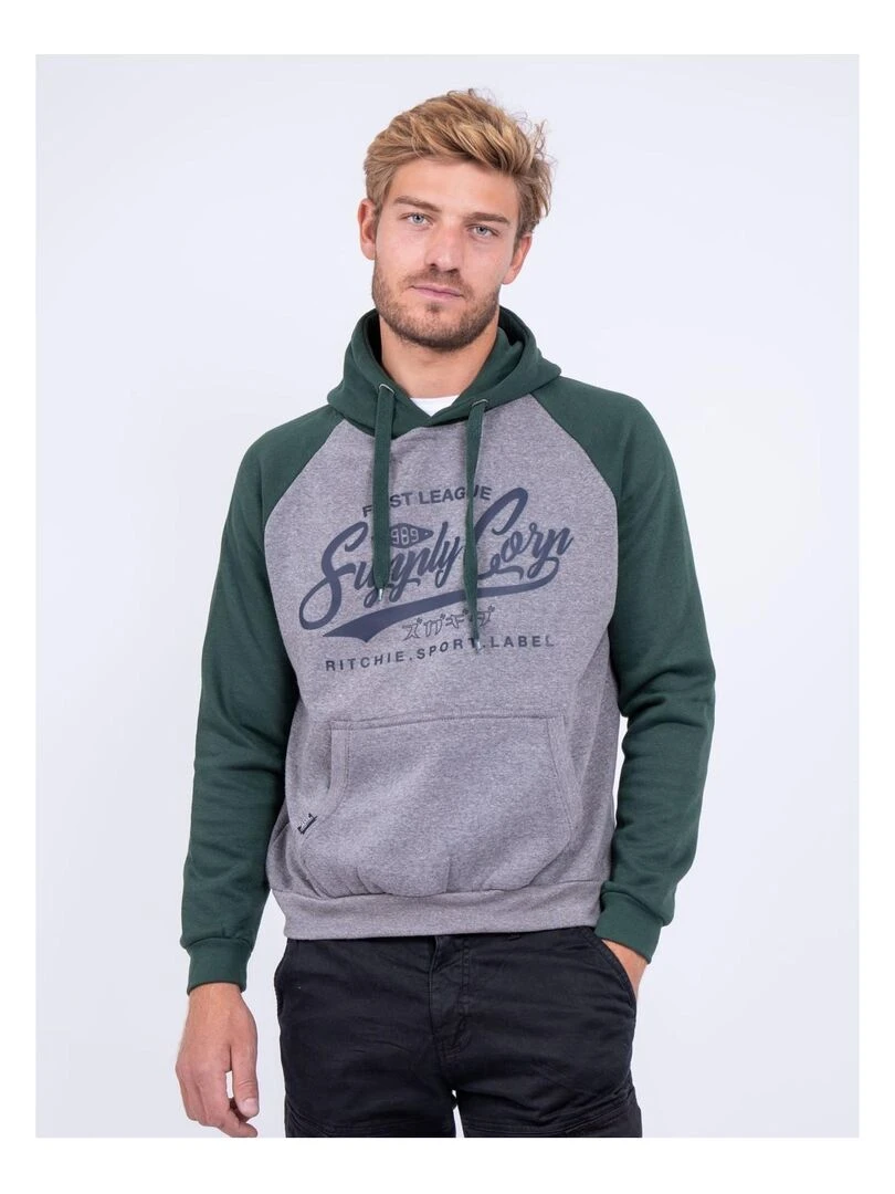 Sweat capuche WANDERLUST Vert