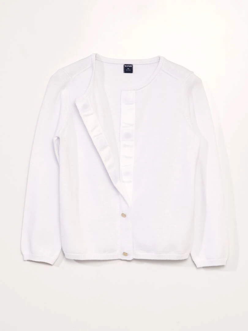 Gilet uni à pressions aimantées So Easy blanc