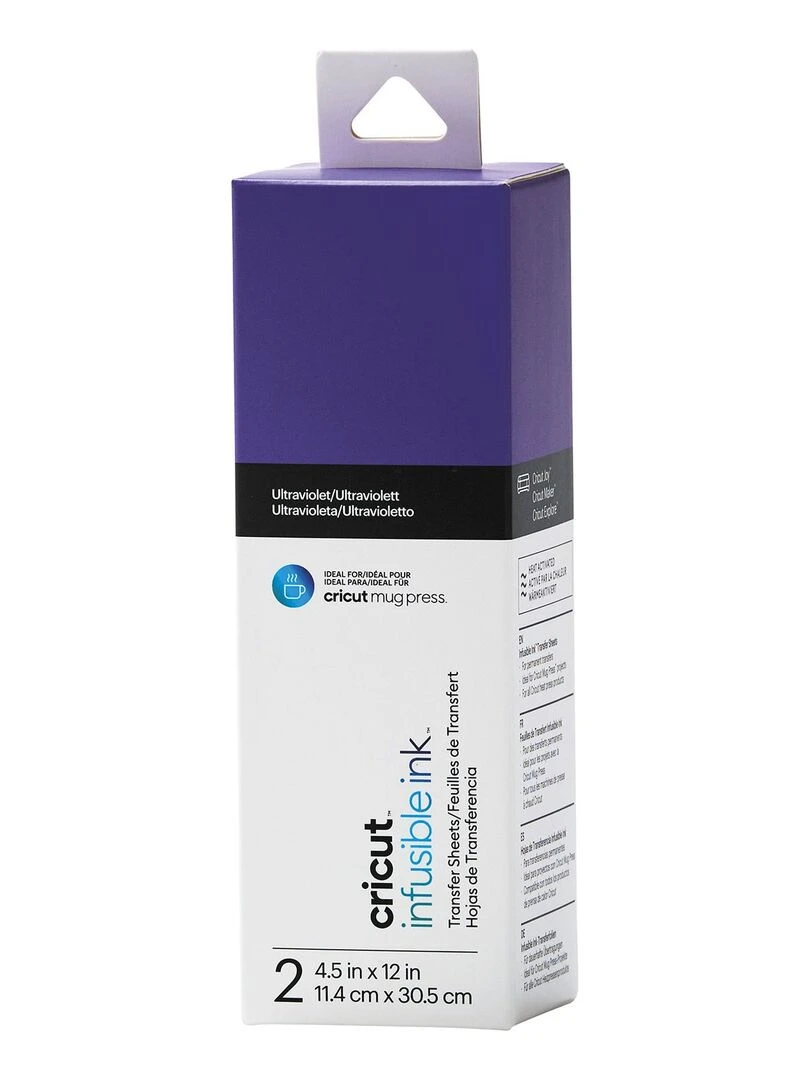 4 feuilles de transfert pour Mug Press   Violet + Rouge   N/A