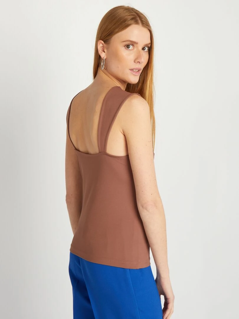 Débardeur sans manches   Marron