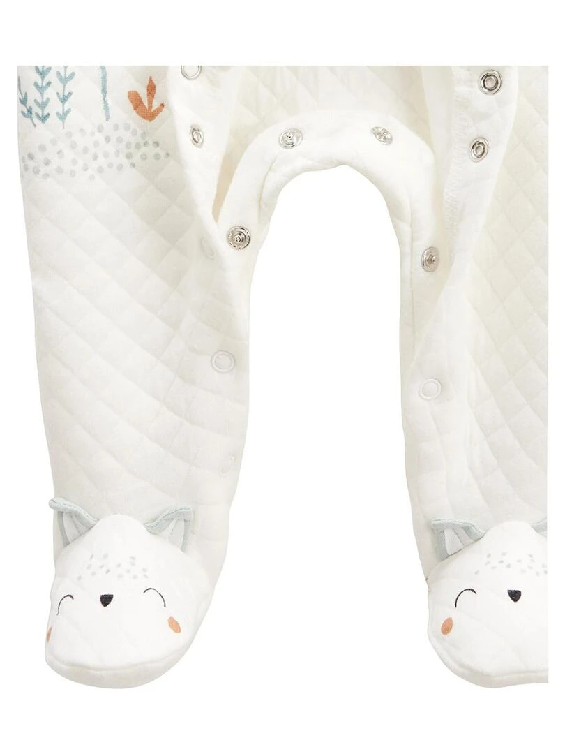 Pyjama bébé en coton matelassé Kimi   Ecru