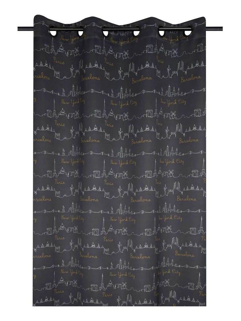 Rideau occultant au style international gris anthracite