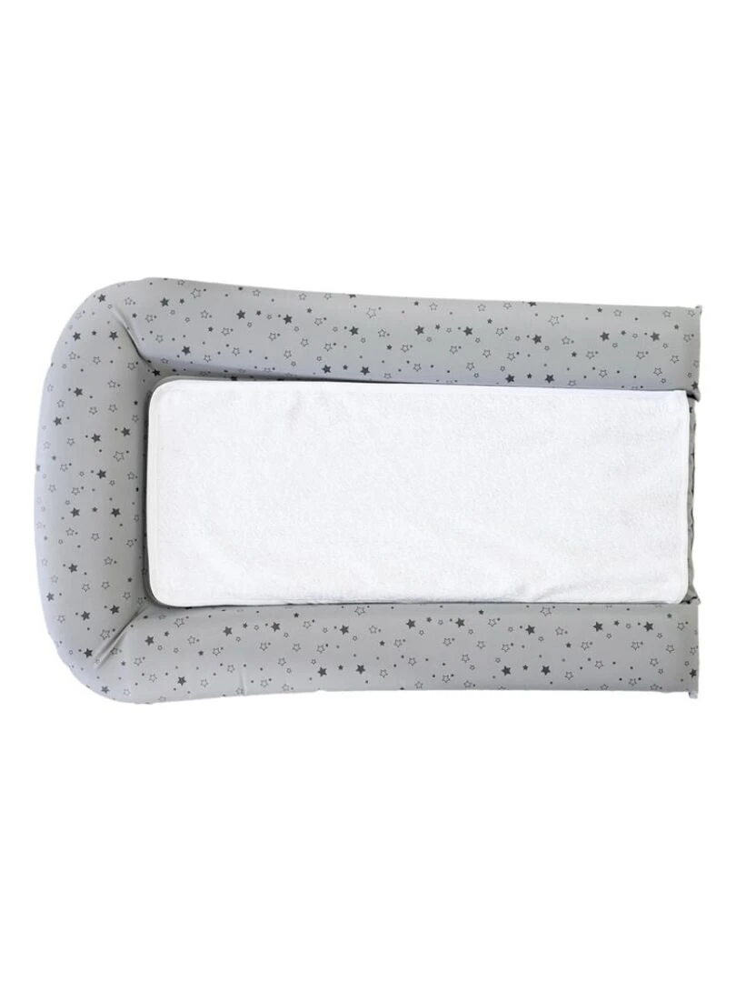 Matelas à langer + 2 carrés éponges étoile gris   Gris