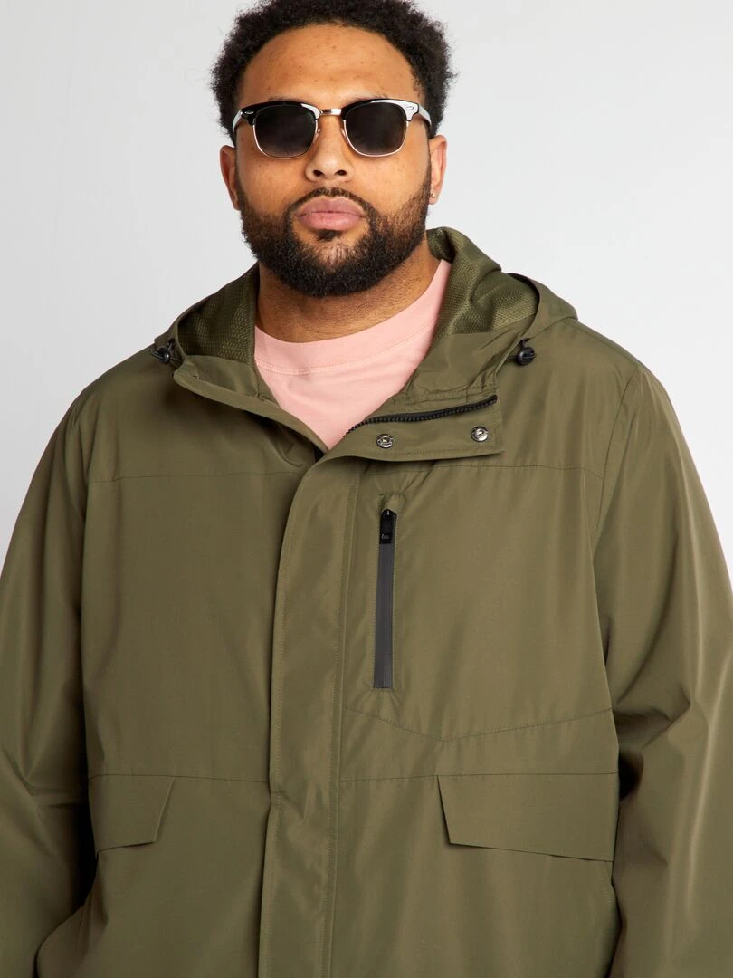 Parka courte à capuche   Kaki