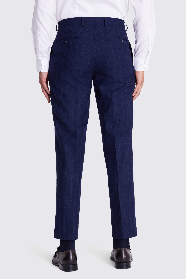 Regular Fit Blue Stripe Trousers Buy Online at Moss