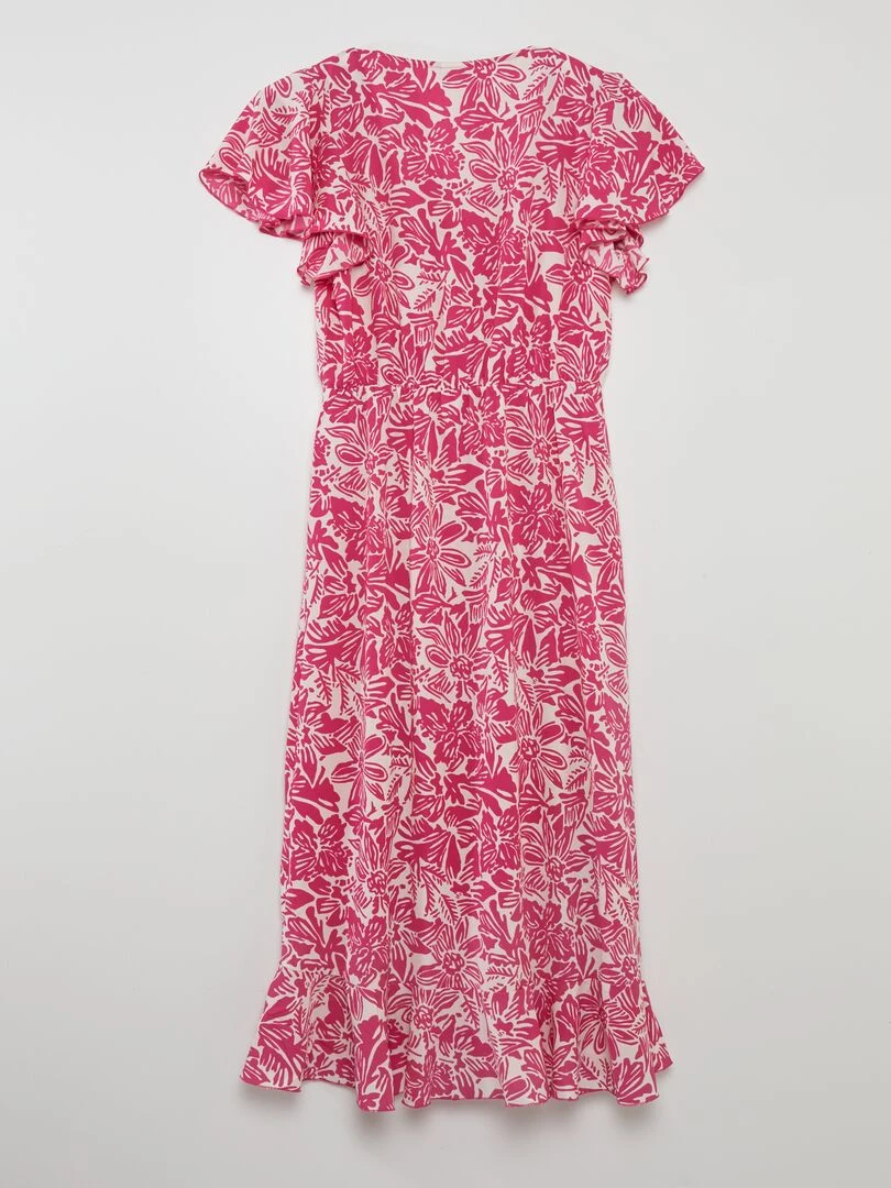 Robe imprimée et volantée 'JDY'   Rose
