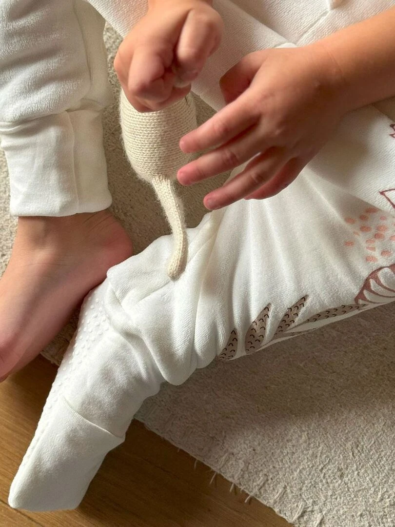 Turbulette TOG 2 en velours avec pieds retroussables Machu Picchu   Ecru