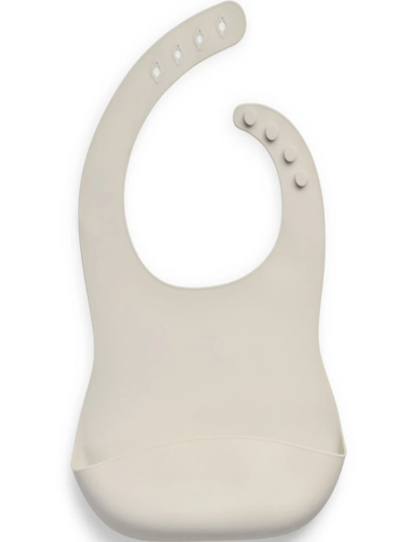 Bavoir en silicone nougat Beige