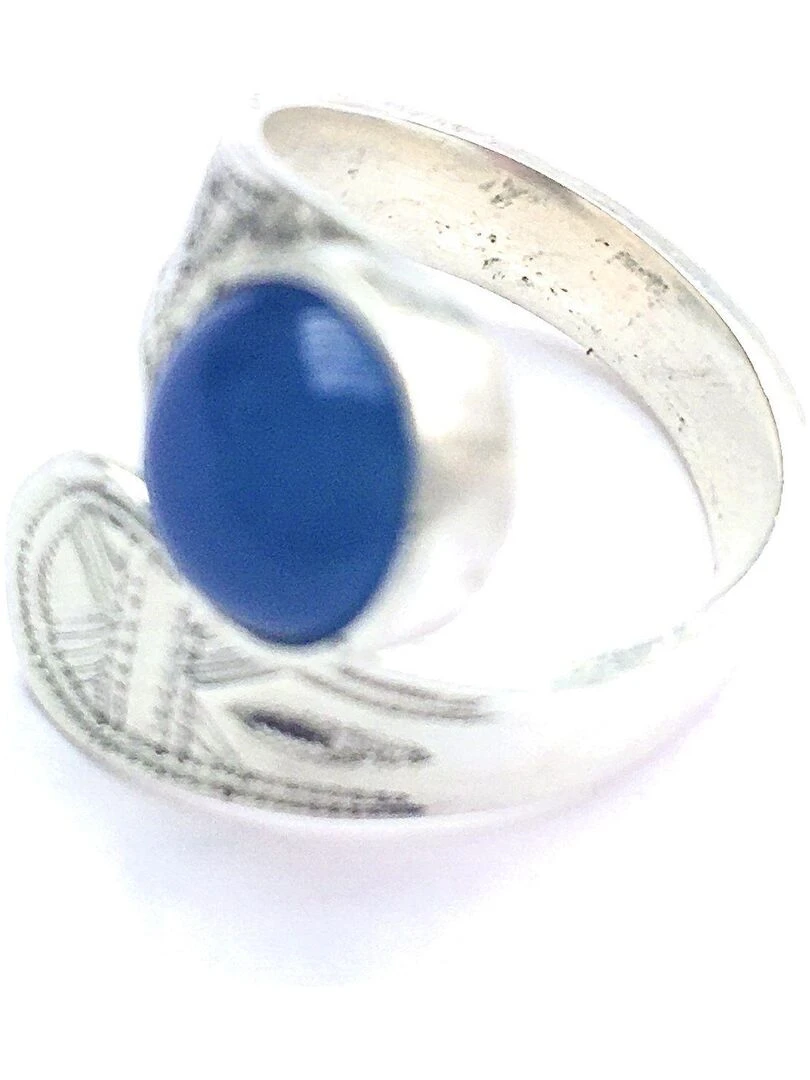 Bague croisée Touareg argent et cornaline Bijoucolor Bleu