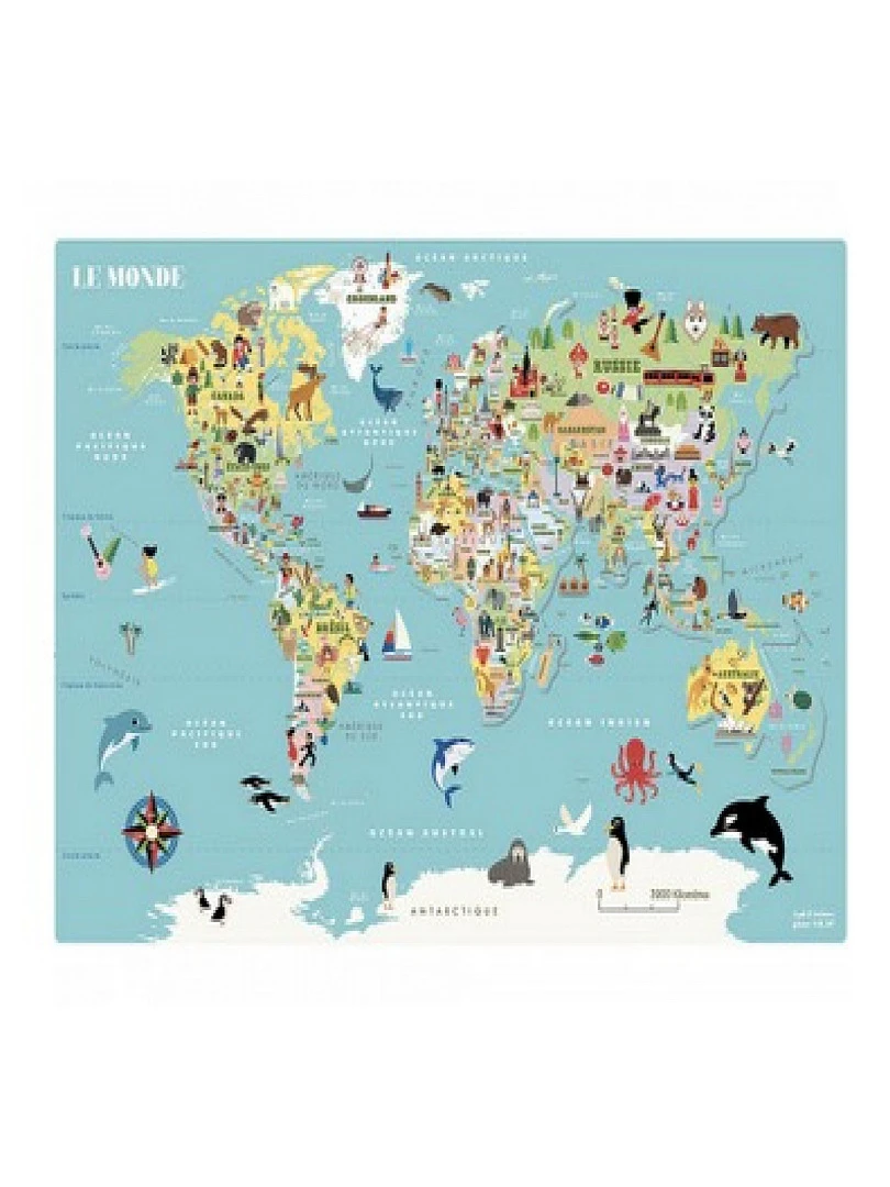 Carte Du Monde Magnetique Vilac   N/A