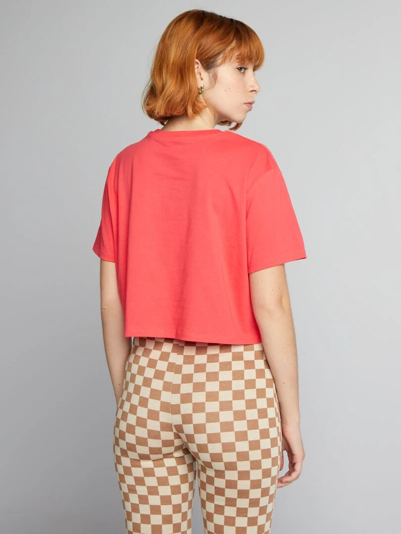 Crop top en jersey   Rose