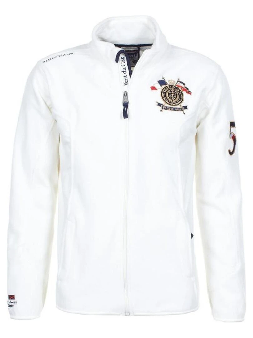 Blouson polaire garçon ECAUBIN VENT DU CAP Blanc
