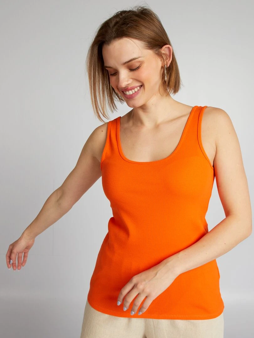 Débardeur sans manches   Orange
