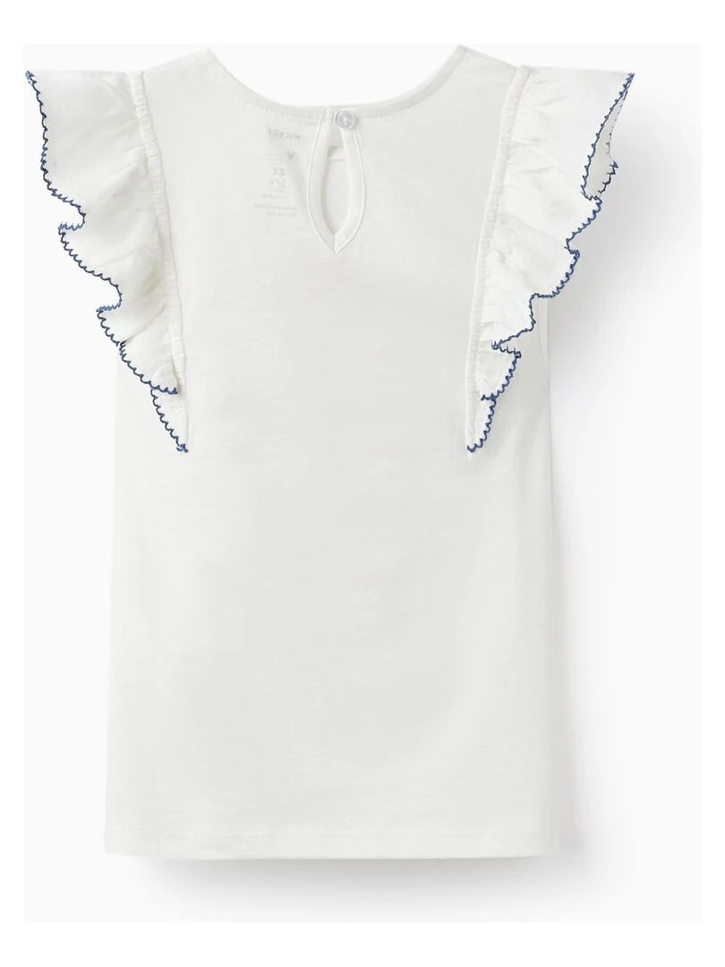 T shirt en coton pour fille 'Minnie Mouse' manches courtes MINNIE Blanc