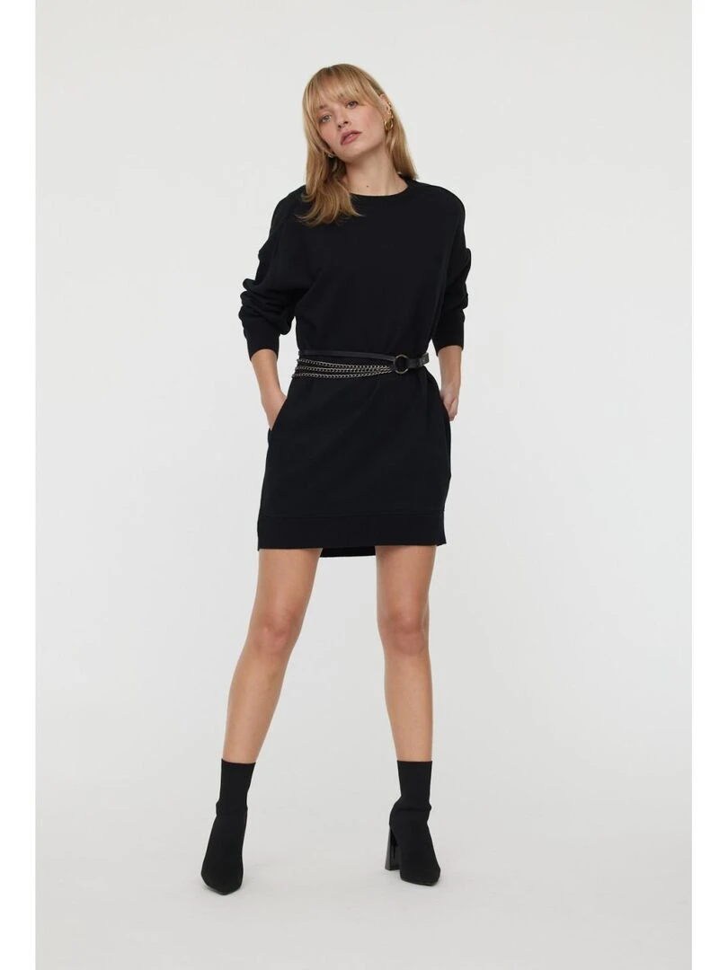 Lee Cooper   Robe manches longues coton  LAILOU   Noir