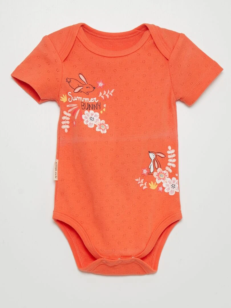 Lot de 2 bodies en jersey 'Petit Beguin' Rose