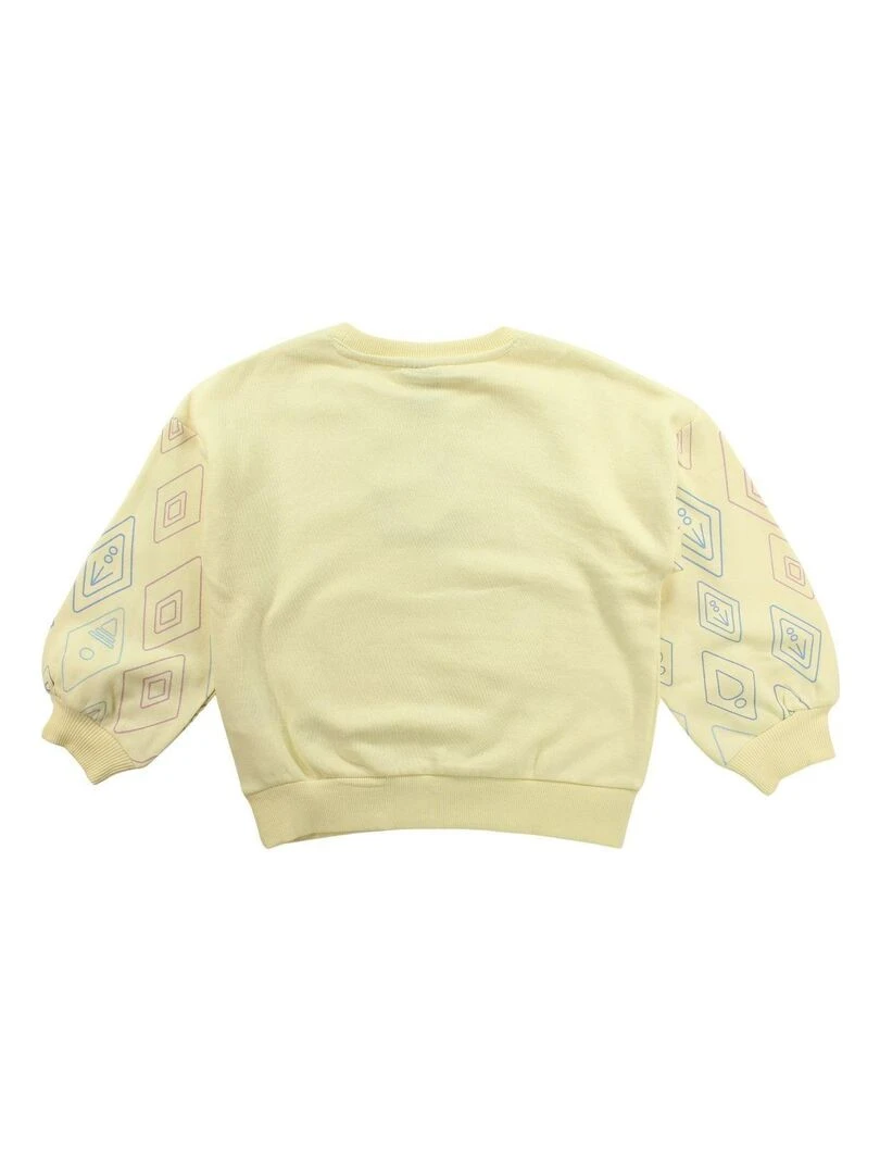 Disney Sweat fille imprimé La Reine Des Neiges en coton Jaune