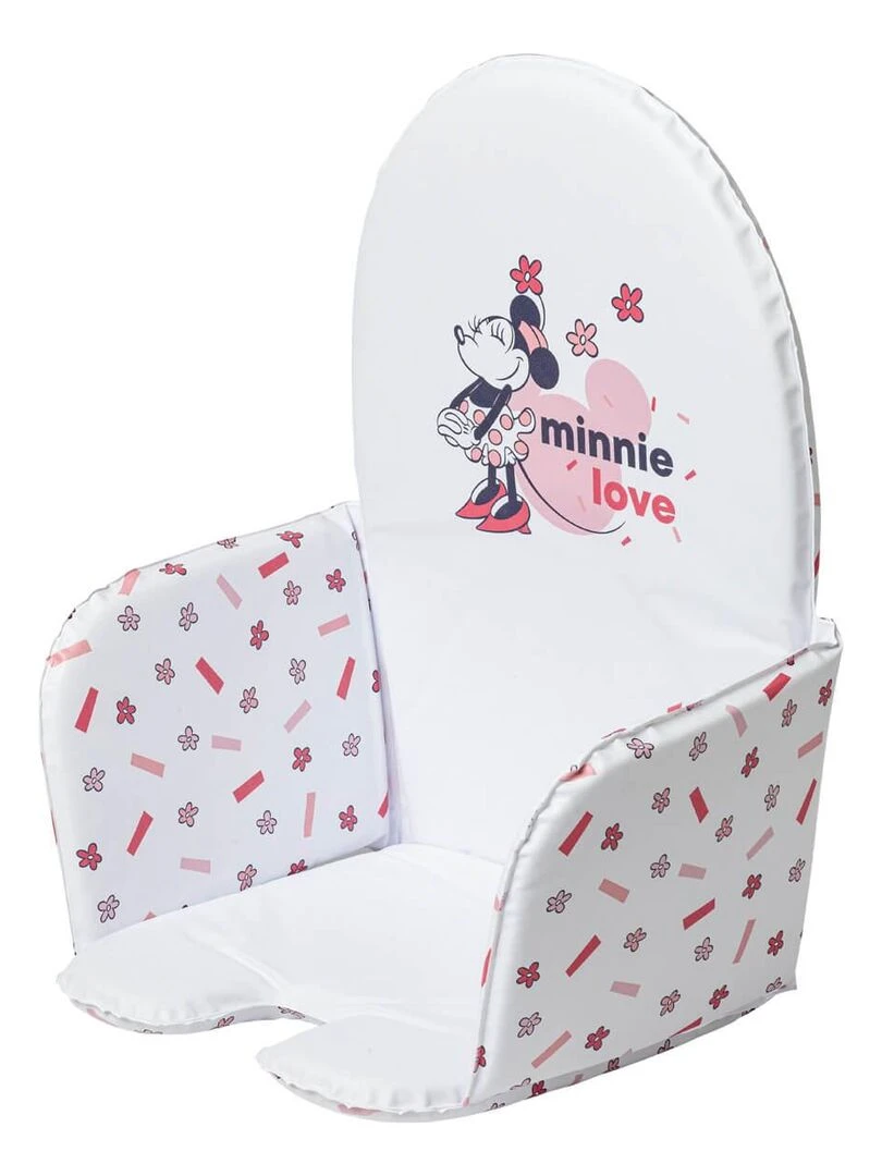 Coussin de chaise réversible Minnie Confettis Blanc Rose