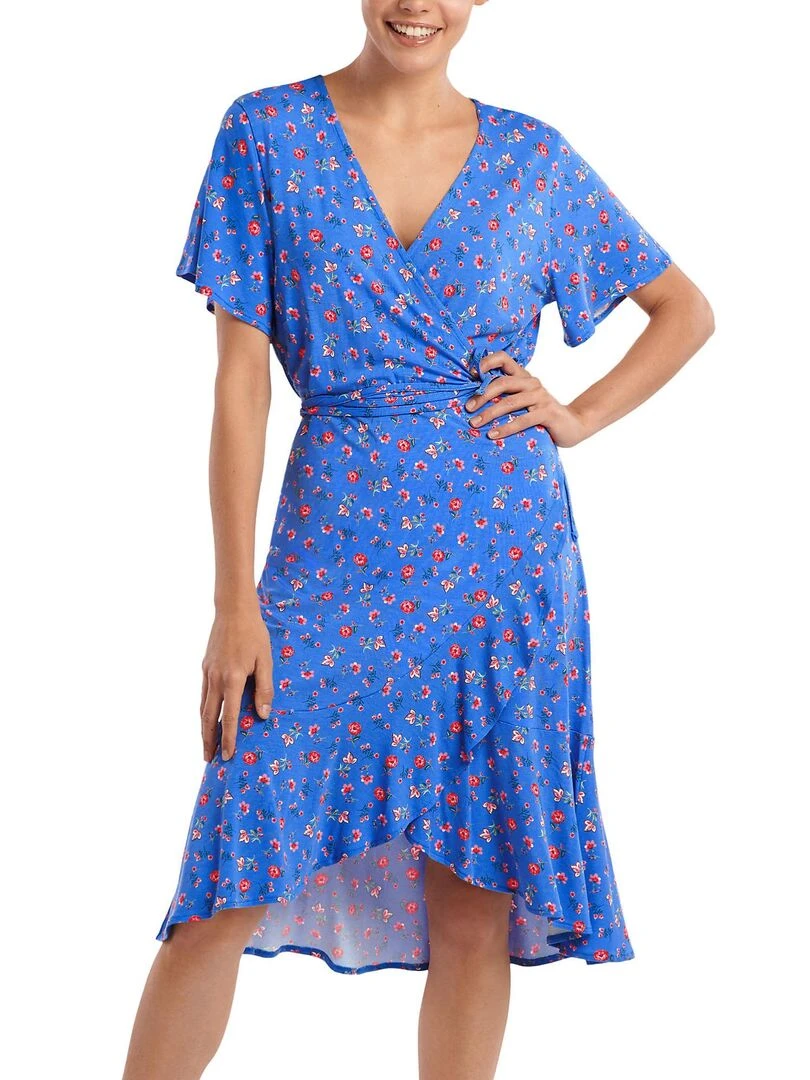 Robe estivale manches courtes Java Bleu