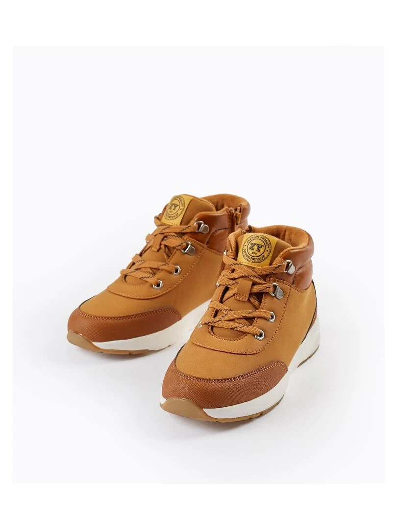 Bottes de Montagne Cardées pour Garçon LITERATURE CLUB Beige foncé