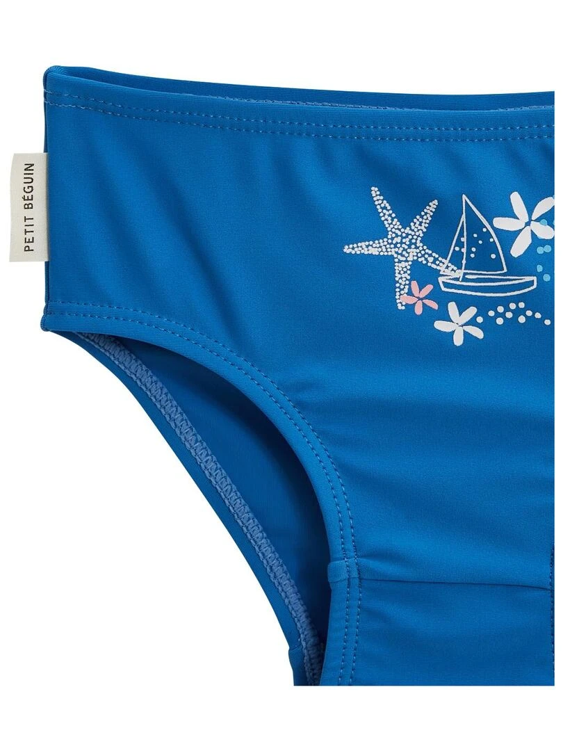 Maillot de bain bébé 2 pièces t shirt de protection UV & culotte Océan d'amour   Bleu