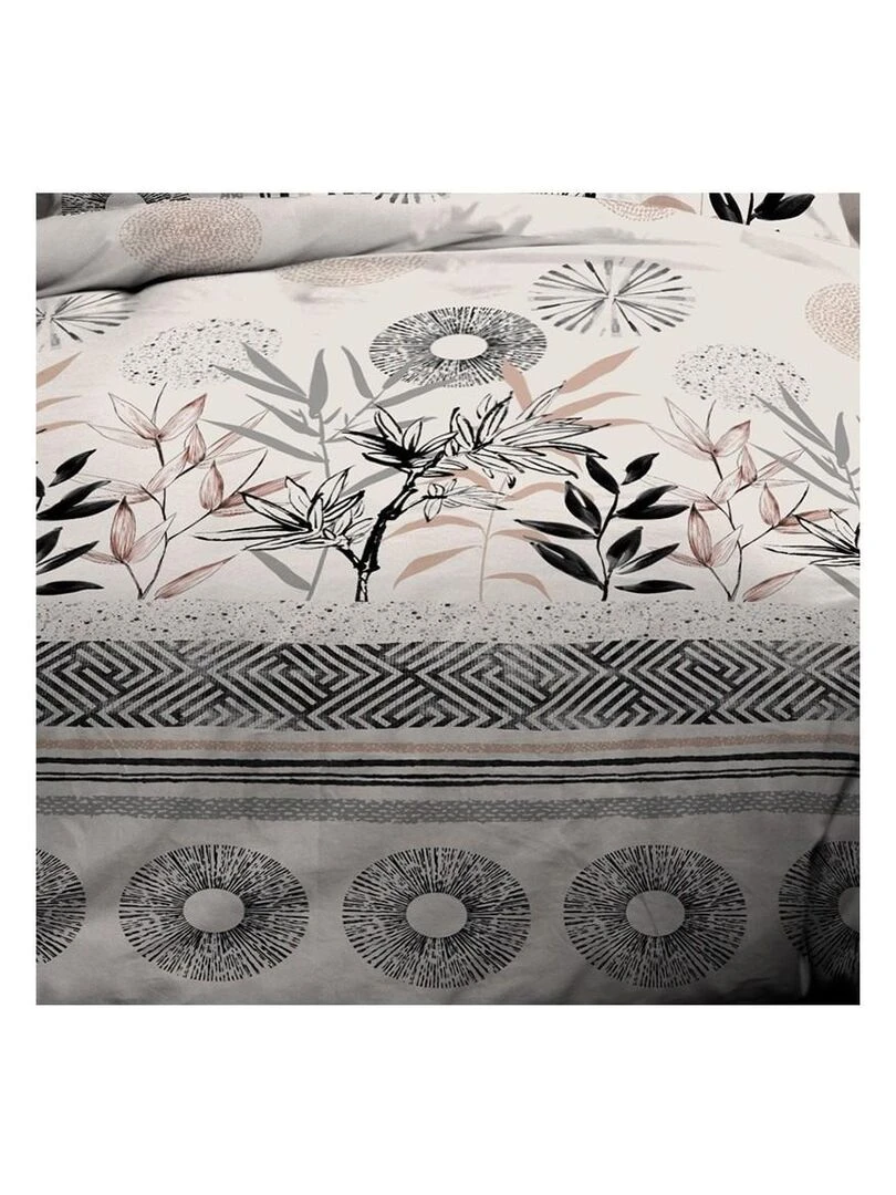 Parure 4 pièces Stevia 2 personnes 100% coton 57 fils Beige