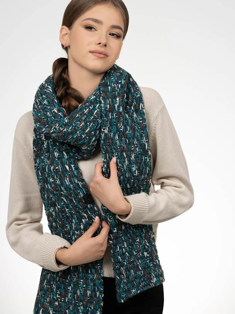 Ensemble Echarpe Bonnet Celti   Made in UE   Bleu pétrole