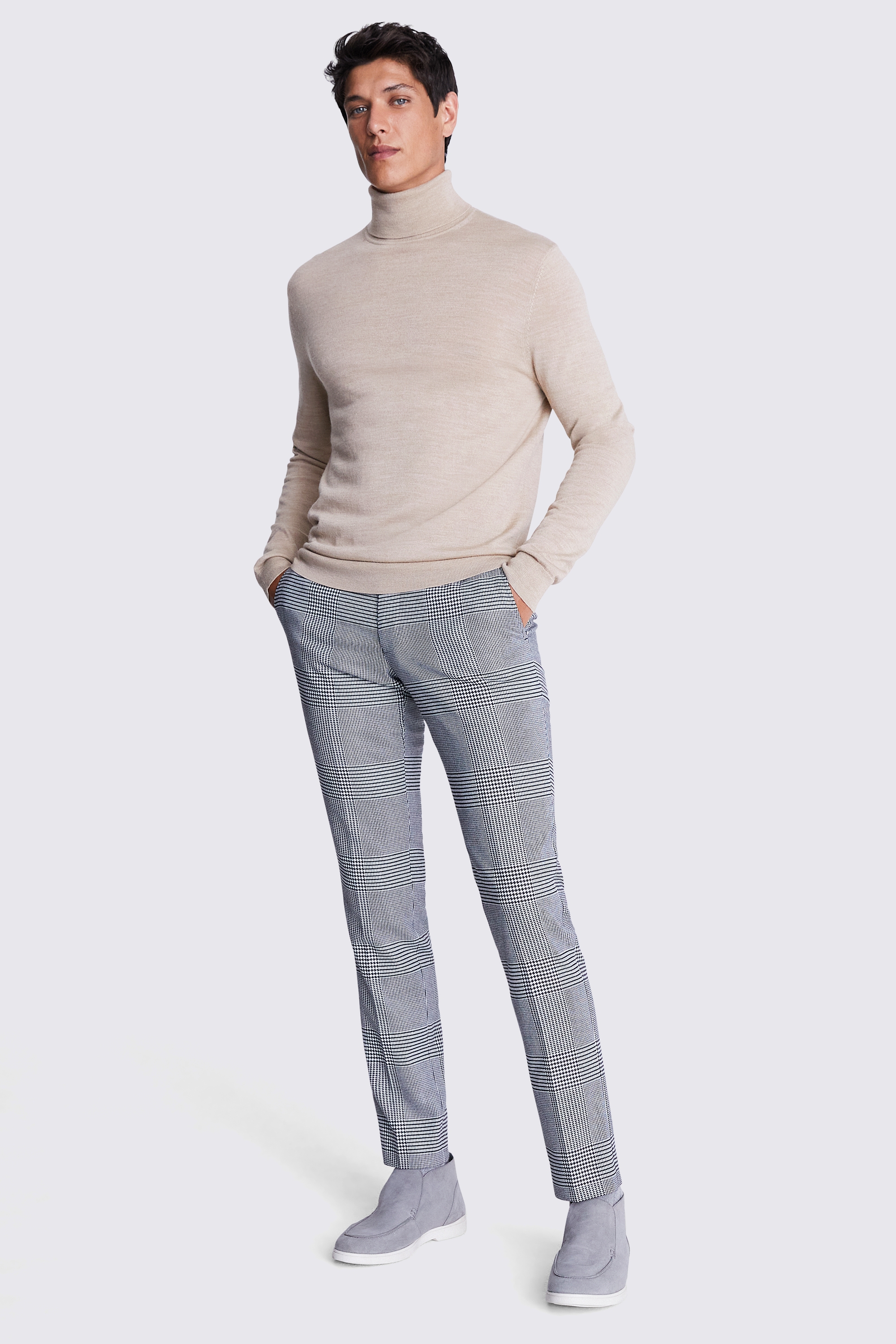 Camel Merino Roll-Neck Jumper   Buy Online at Moss