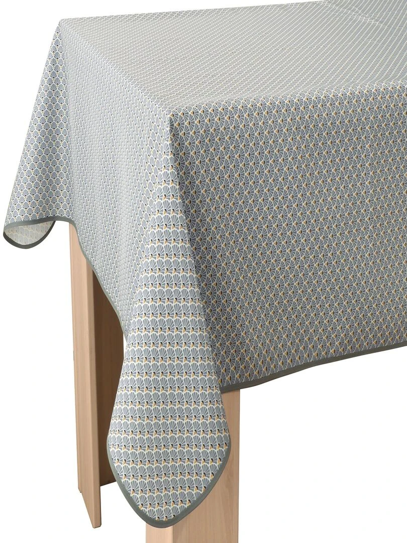 Nappe Anti taches Paon gris   Carrée 150 x 150 cm   Gris