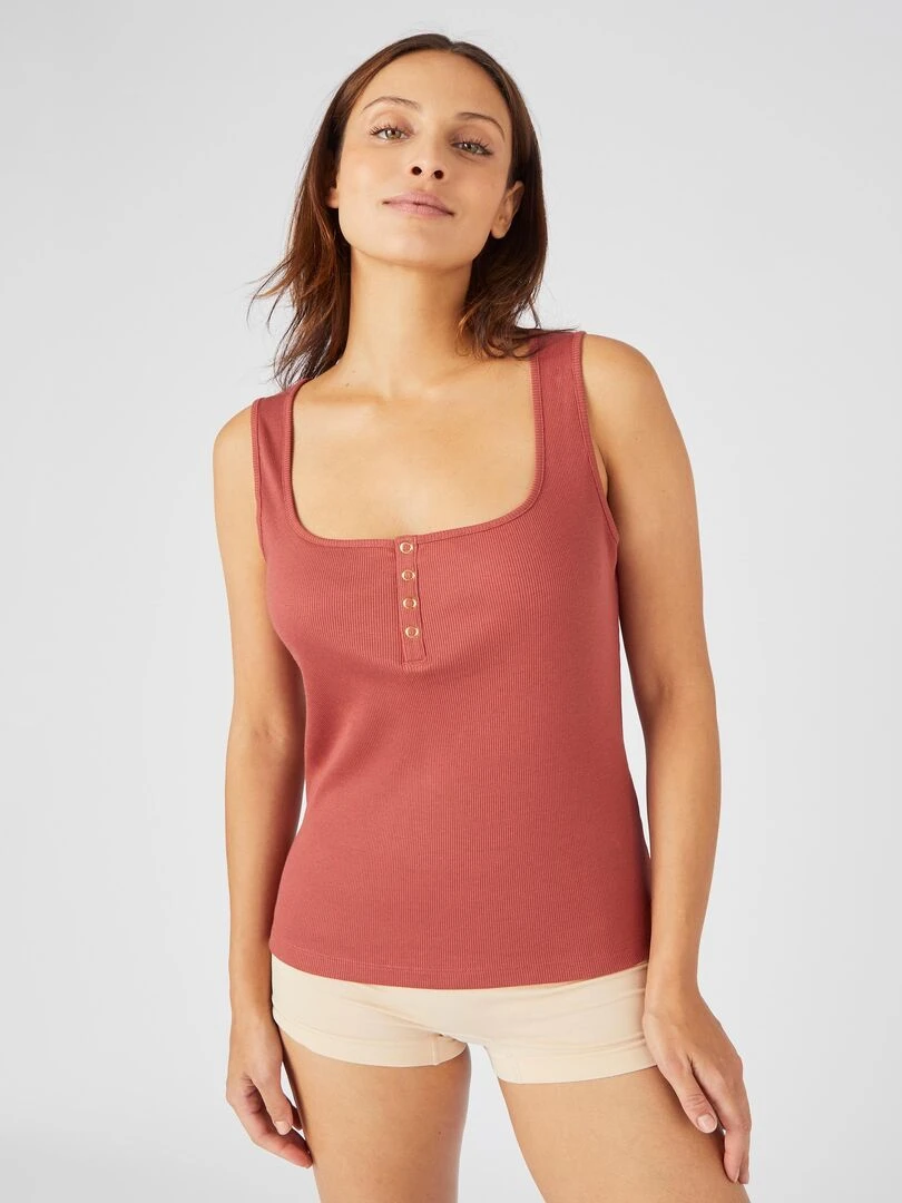 Débardeur en coton pima Damart Orange