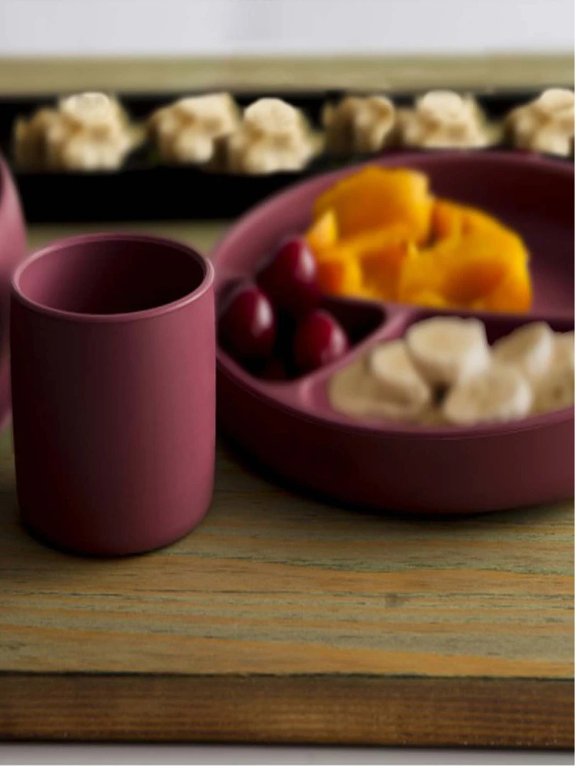 Gobelet Bébé   Verre En Silicone   Marron