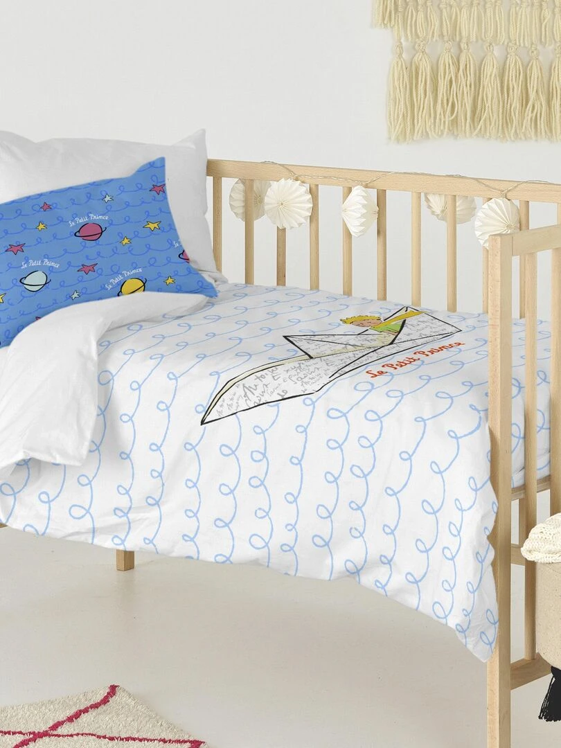 Parure housse de couette 2 pièces Navire Lit Bébé "Happyfriday" Multicolore