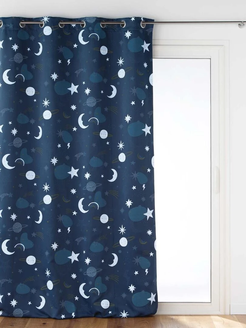 Rideau occultant enfant ambiance astrale   Bleu