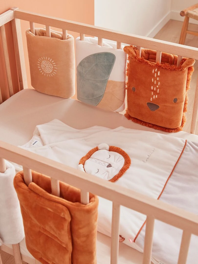 Protège barreaux pour lits et parcs bébé multicolore Beige