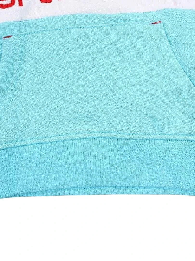 Lee Cooper   Sweat garçon imprimé logo en coton   Bleu