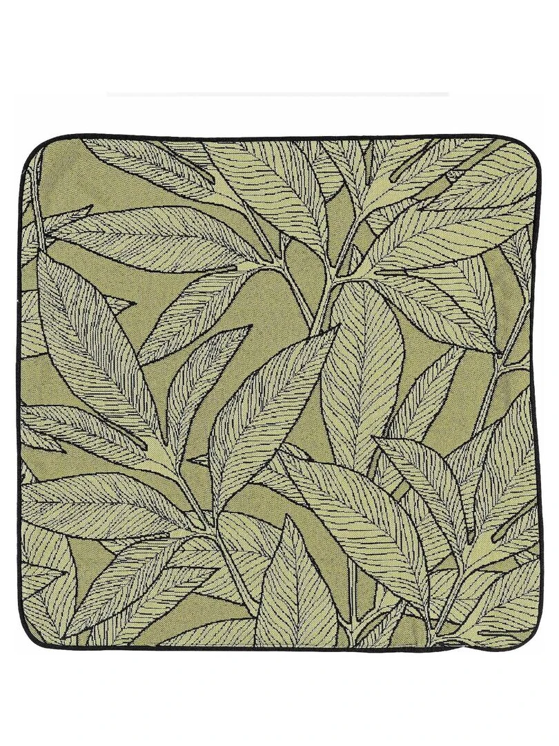 Housse de coussin esprit feuillages Vert