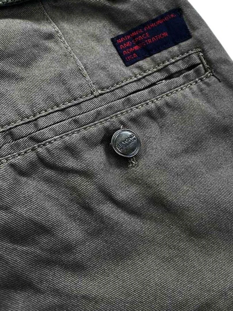 Nasa   Bermuda garçon imprimé logo en coton   Kaki