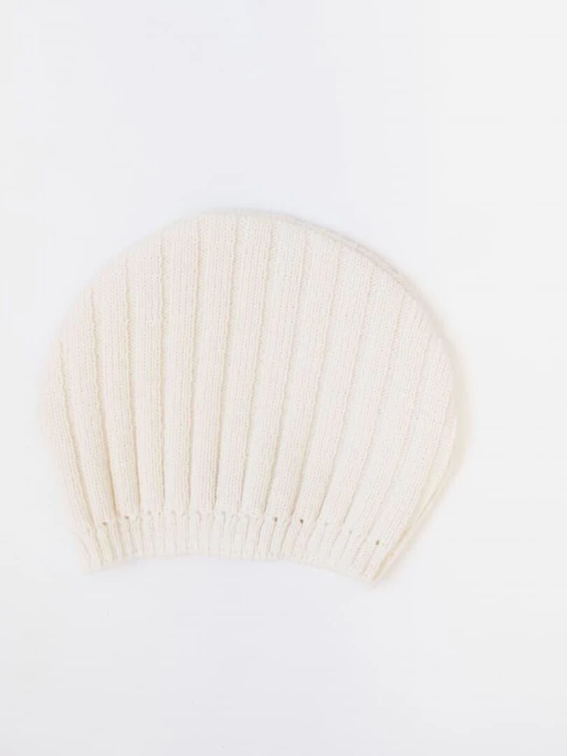 Bonnet en laine Rétro Blanc Bleu